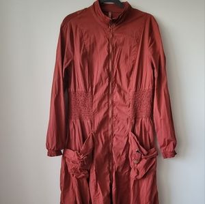 Xl XCVI womens long sleeve dress with pockets and full zip up